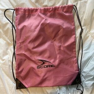 ☃️ Pink/black Score drawstring backpack. FREE with $10 purchase!